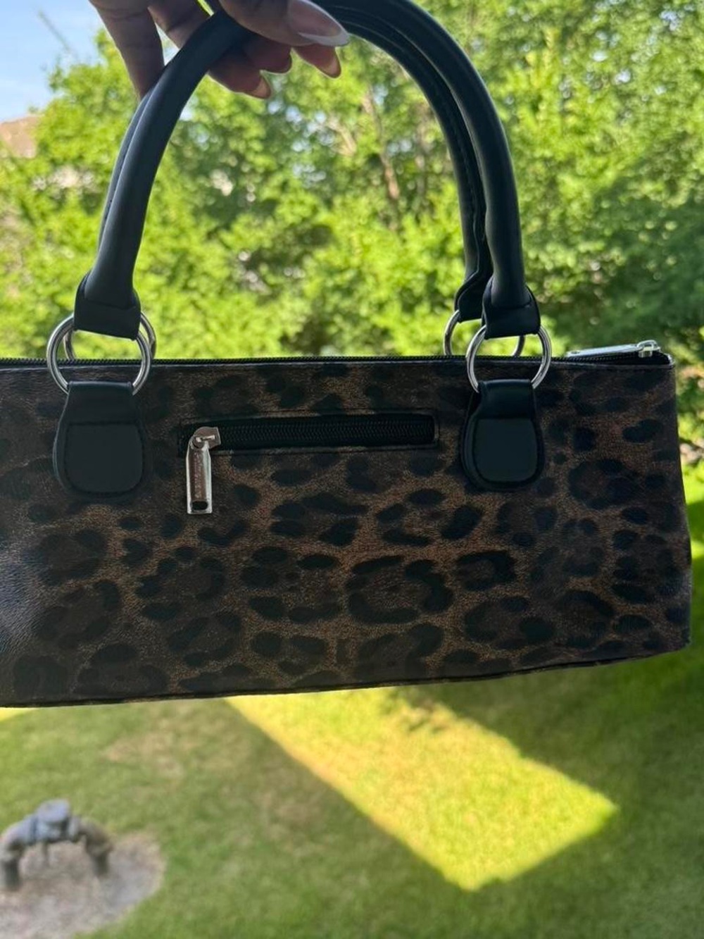Wine Case Leopard-Print Mini Tote in Brown and Black - Picture 2 of 3